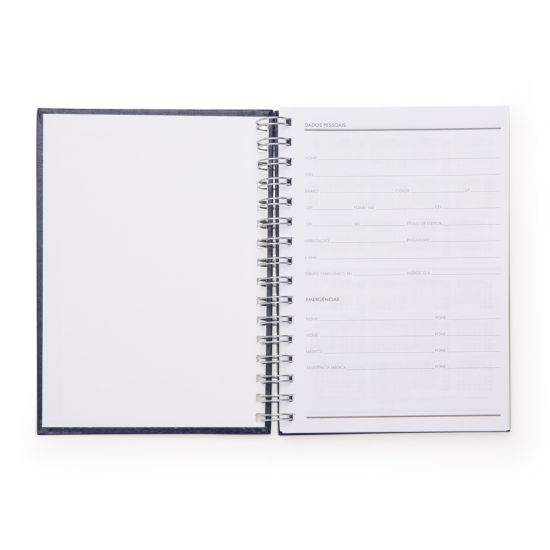 Caderno Médio de Couro Sintético