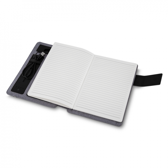 Caderno com Power Bank