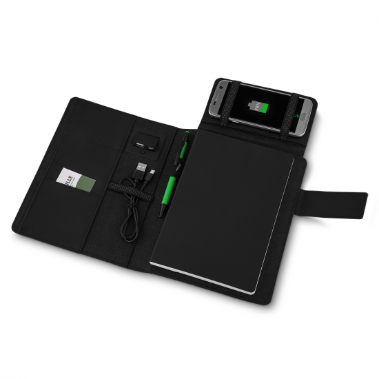 Caderno com Powerbank Indução