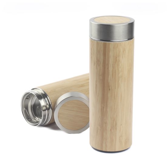 Garrafa em Bambu e Aço Inox 400ml