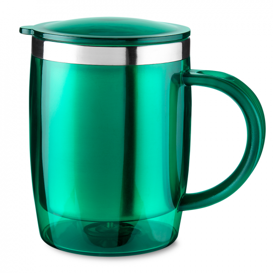 Caneca Plástica com Inox 400ml