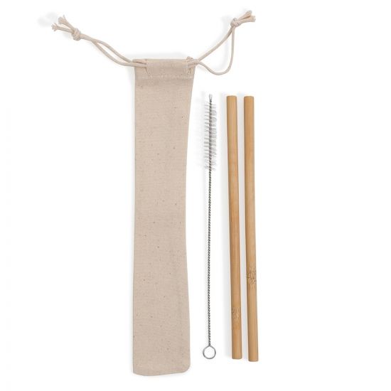 Kit Canudos de Bambu 2 Peças